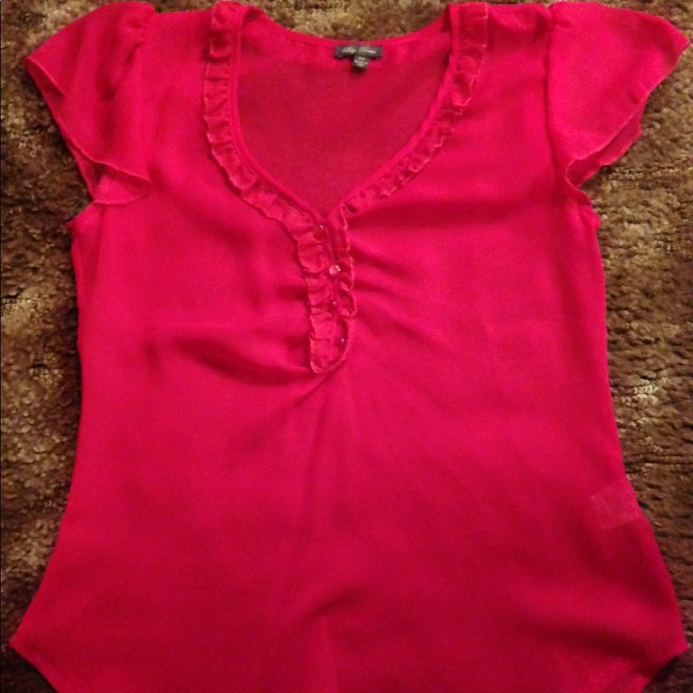 Deep rose pink blouse